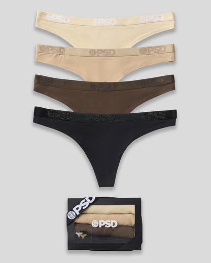 Modal 4 Pack - Essentials - Thong - Modal