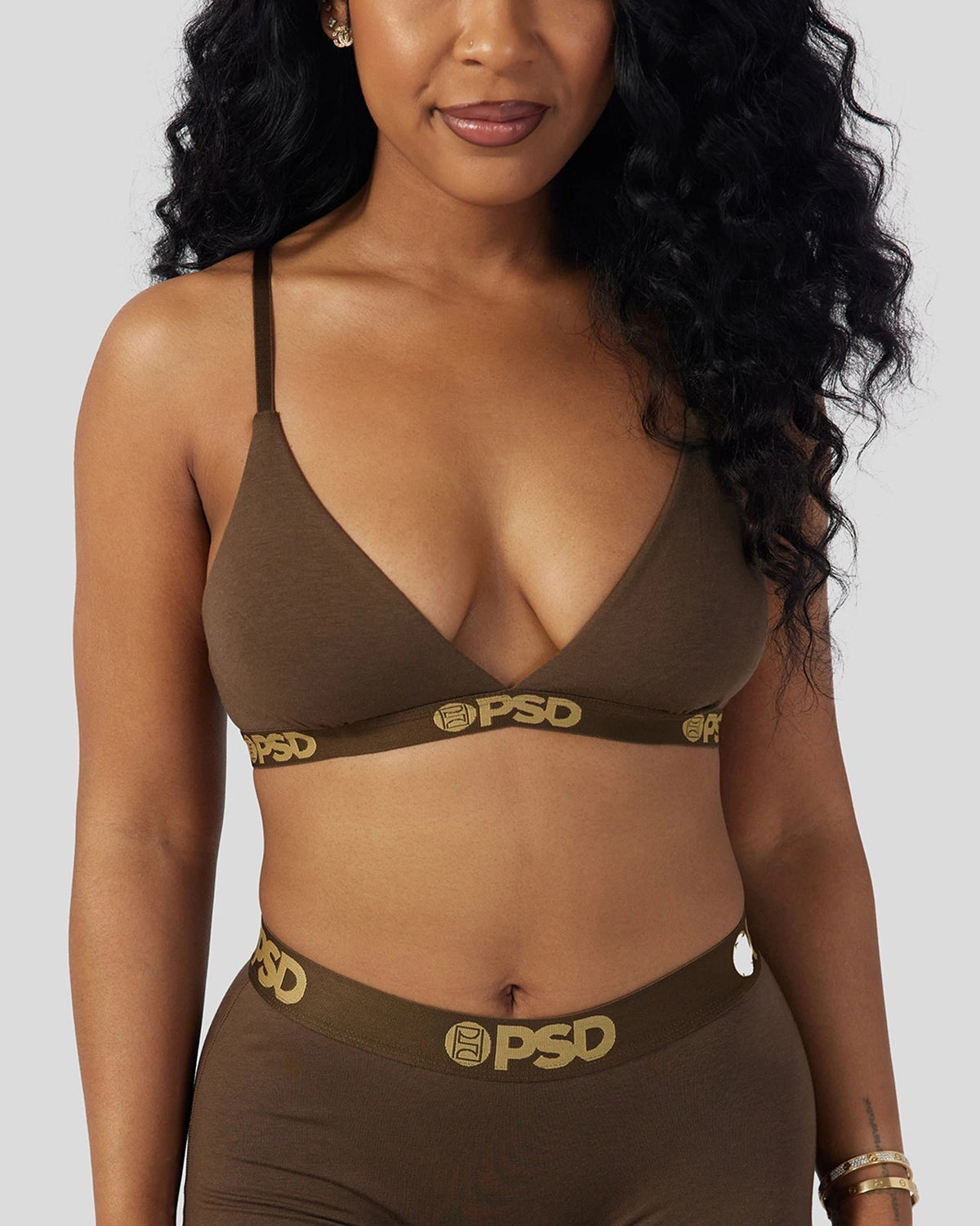 Modal Solids - Cocoa - Triangle Bralette - Modal