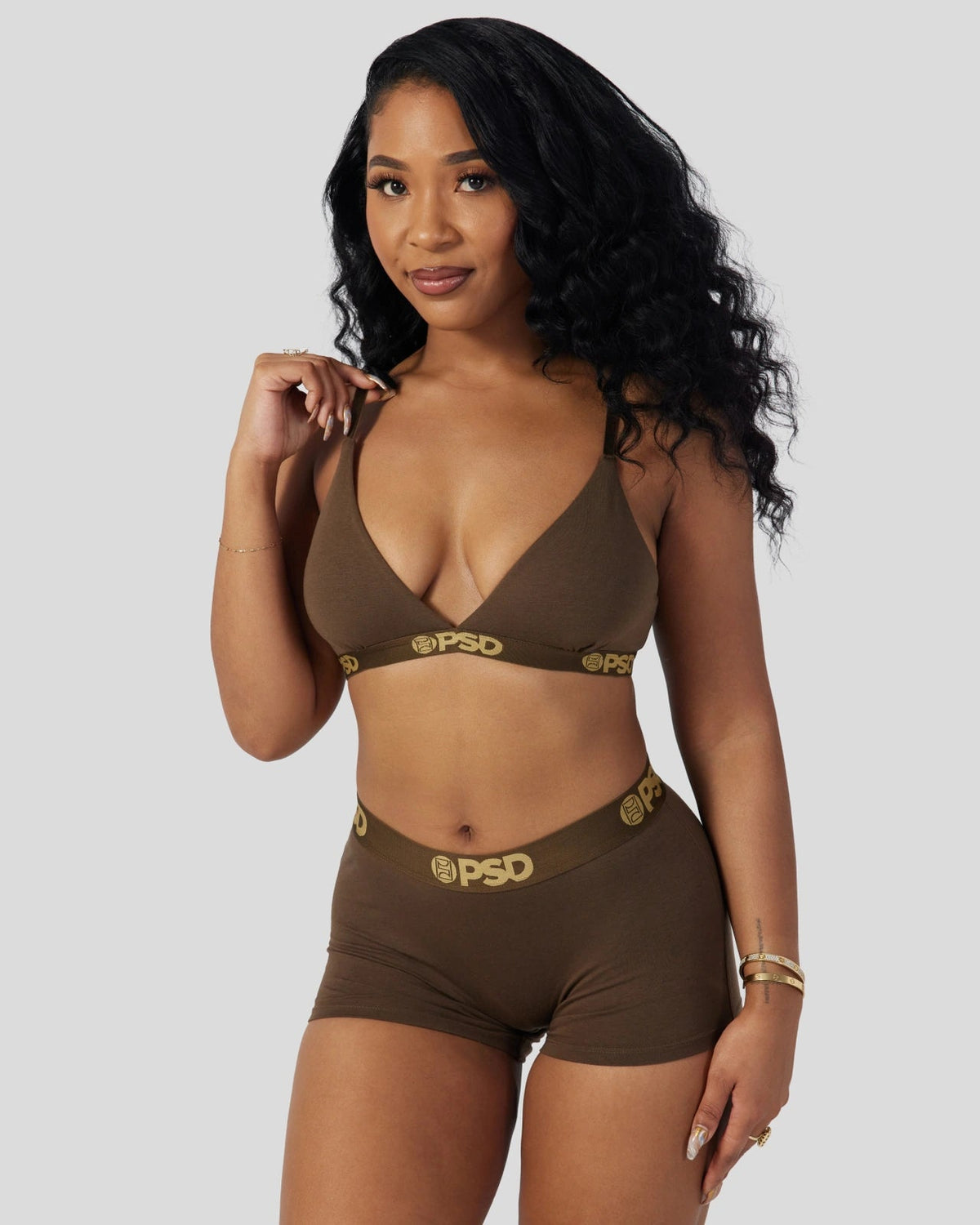 Modal Solids - Cocoa - Triangle Bralette - Modal