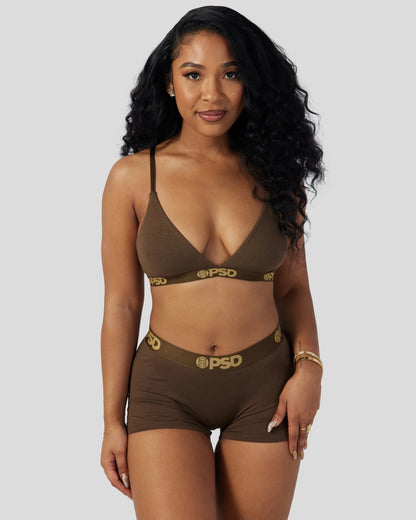 Modal Solids - Cocoa - Triangle Bralette - Modal