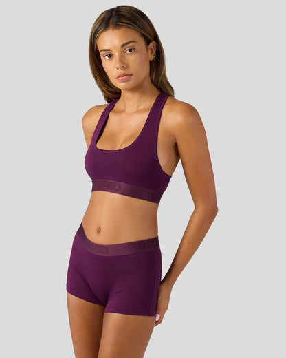 Modal Solids - Plum - Boy Short - Modal