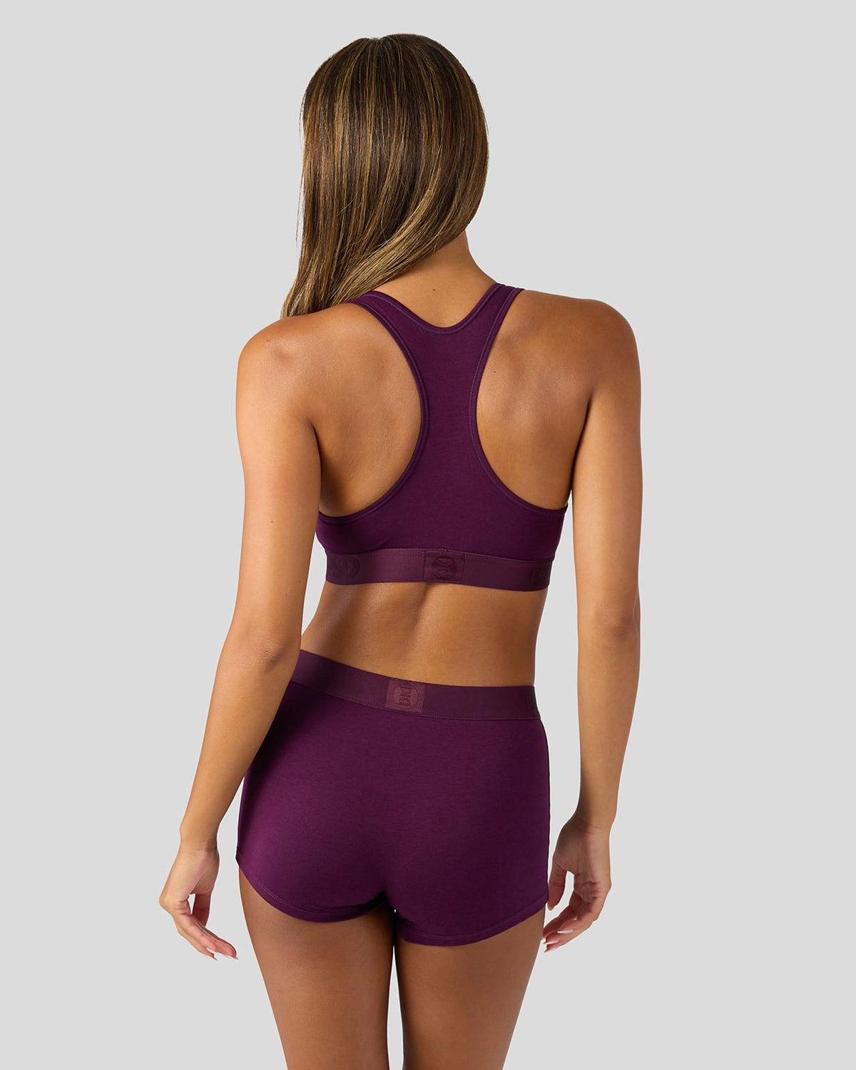 Modal Solids - Plum - Boy Short - Modal