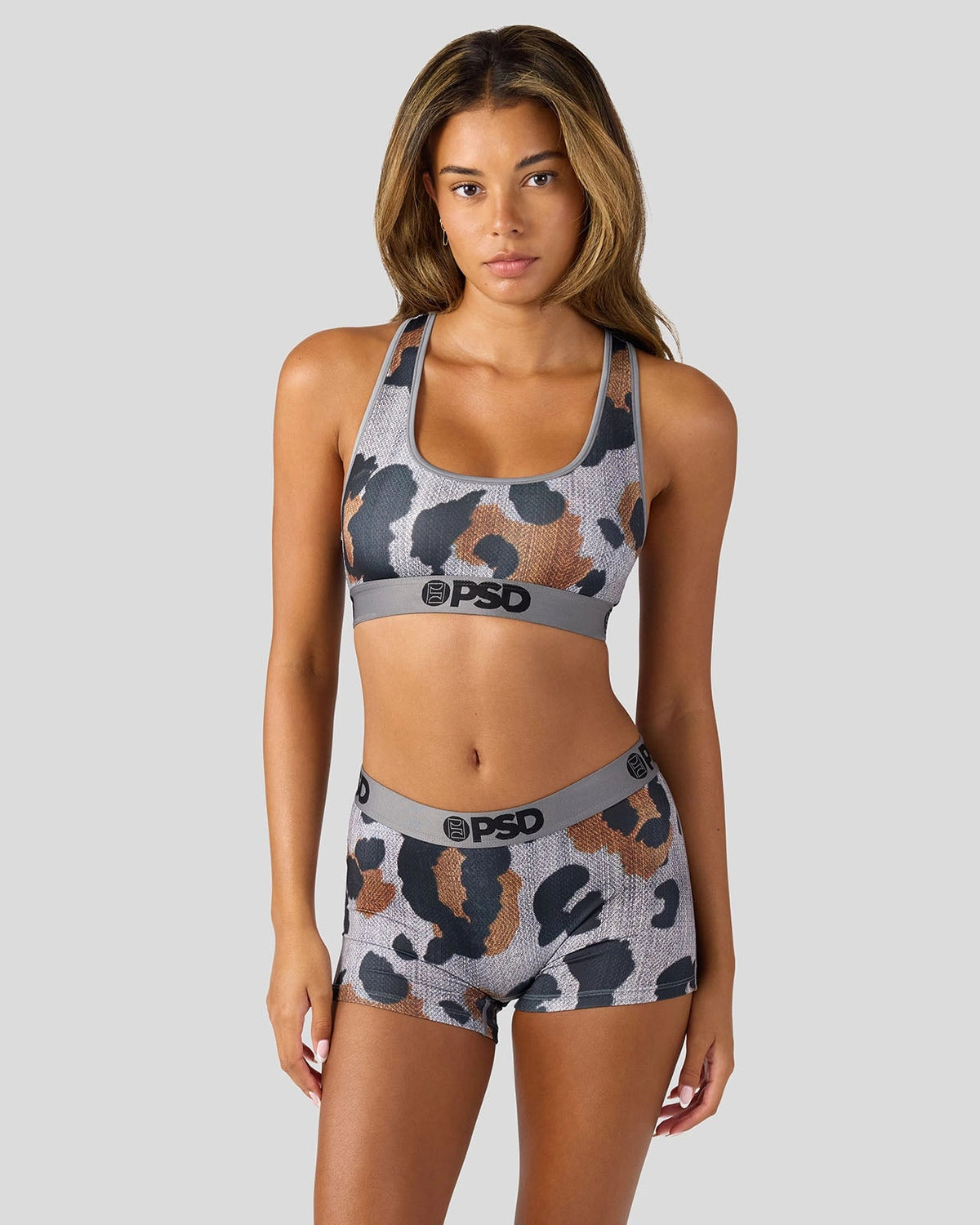 Denim Cheetah - Sports Bra