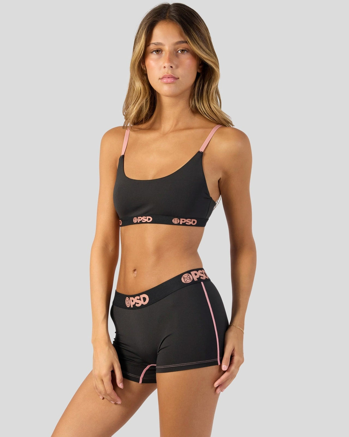 Solids - Black Bling - Scoop Bralette