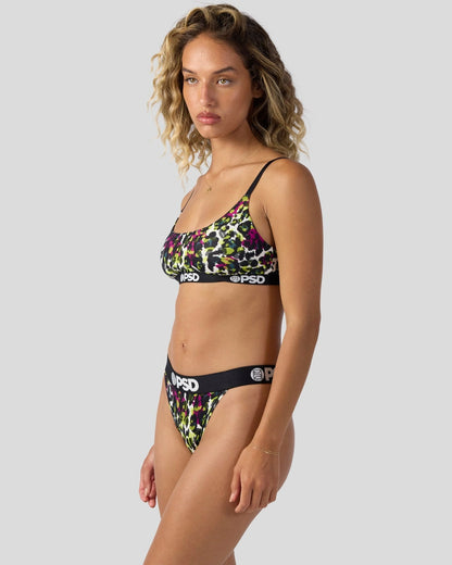 Modal - Jewel Leopard - Scoop Bralette - Modal