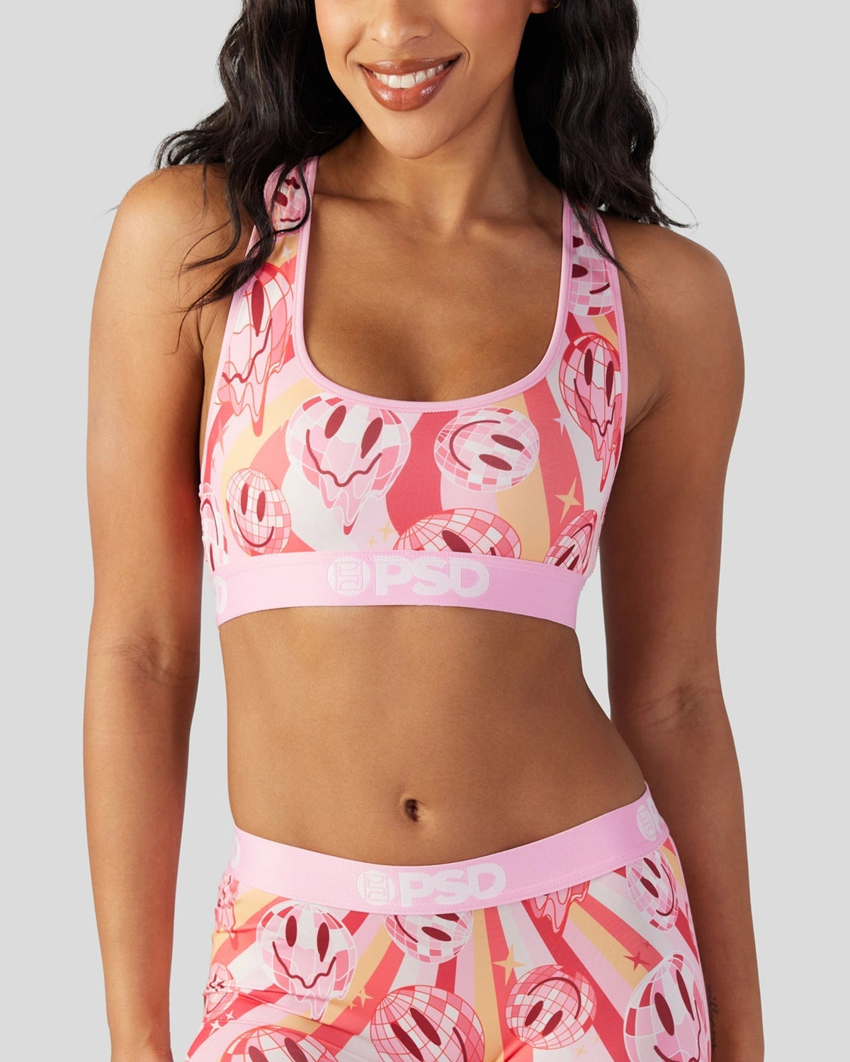 70s Smiley - Sports Bra