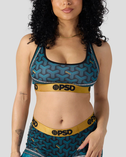 Baller Lux Teal - Sports Bra
