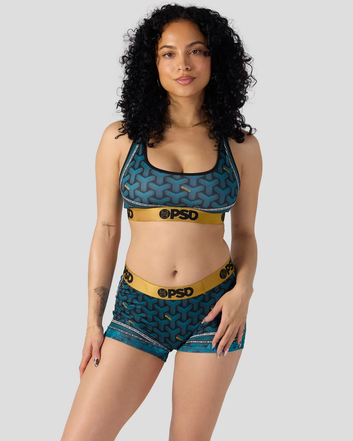 Baller Lux Teal - Sports Bra