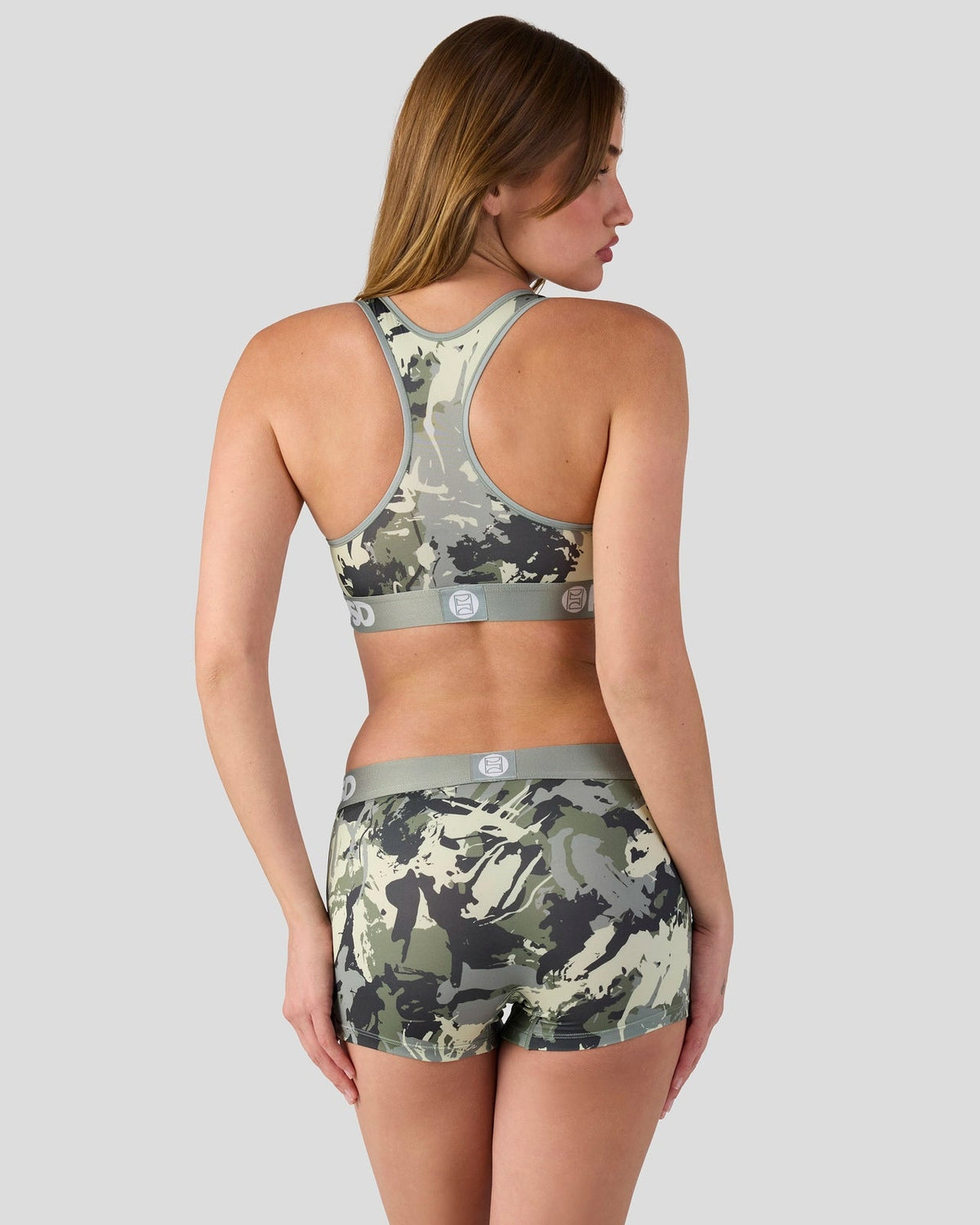 Sage Camo - Sports Bra