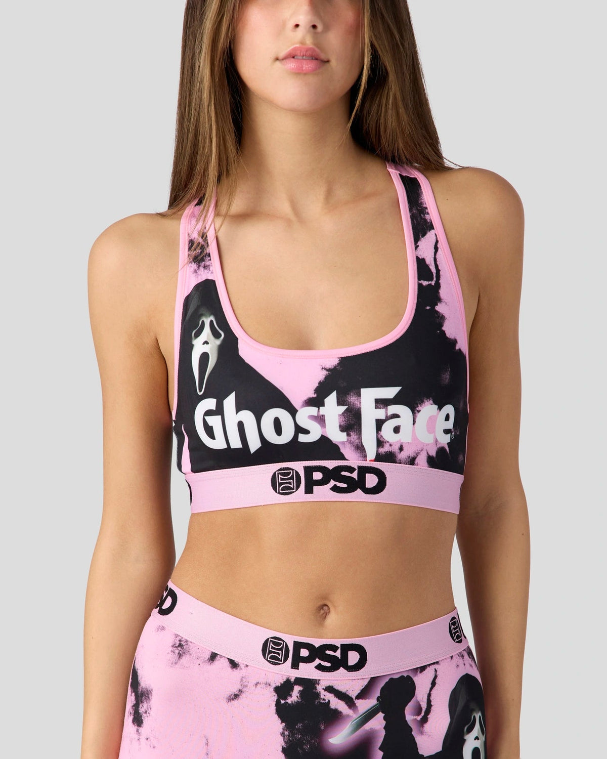 Ghost Face - Pink - Sports Bra