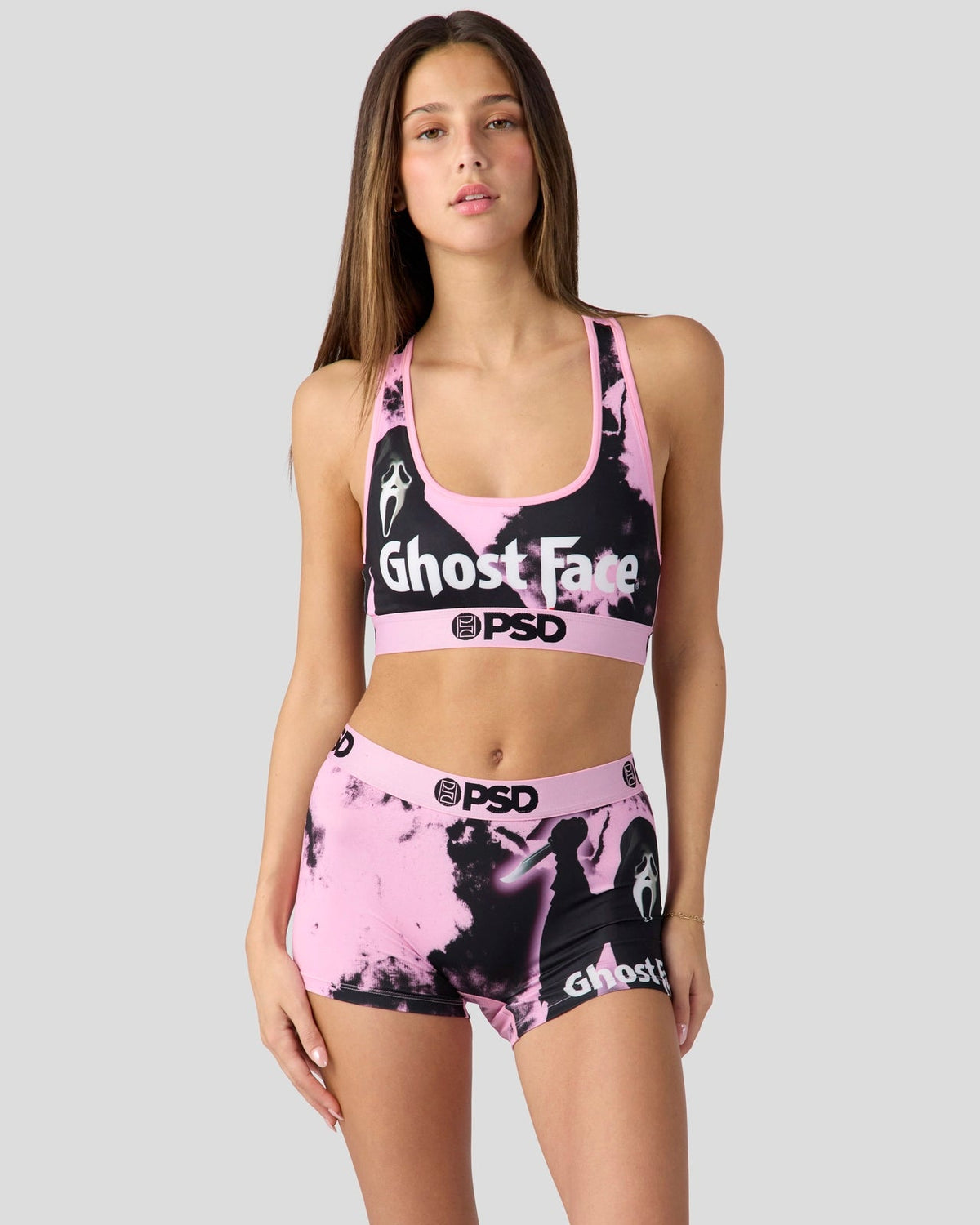 Ghost Face - Pink - Sports Bra